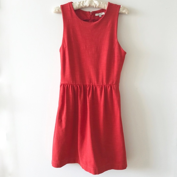 Madewell Solid Red Dress with Side Pockets - Picture 2 of 6